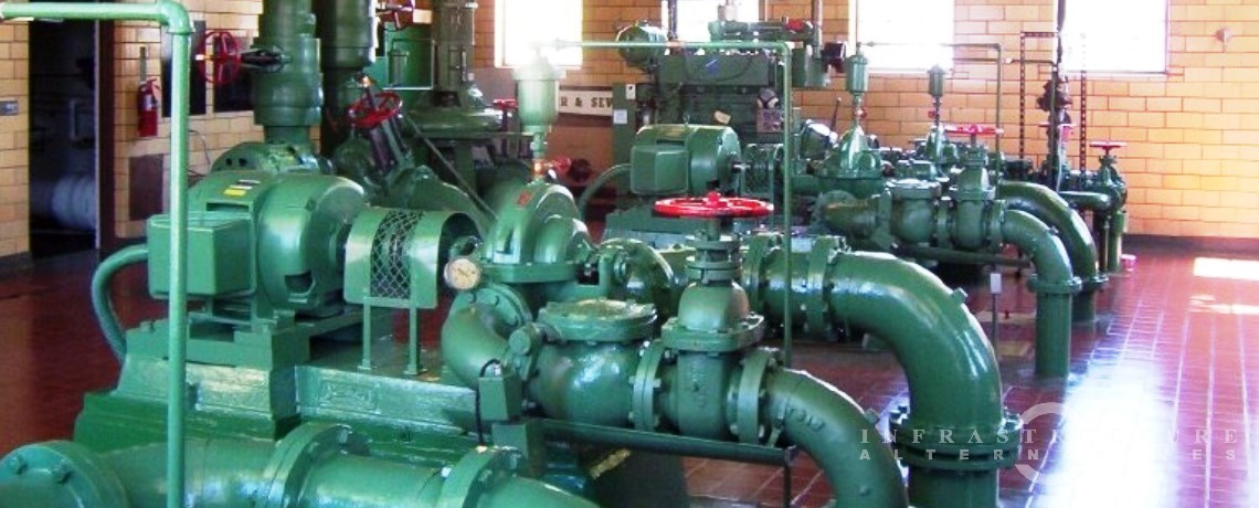 drinking water treatment facility pump gallery