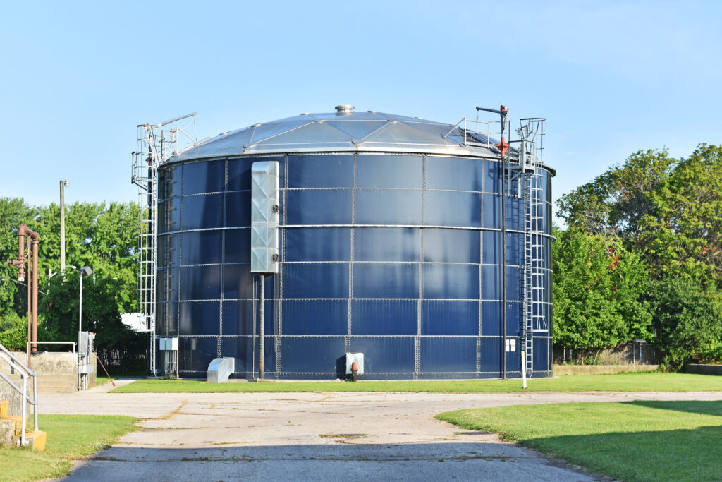 Sludge storage tank, Menominee Wastewater Treatment Facility