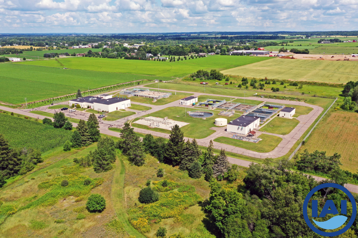 Aerial view of Springbrook Wastewater Plant