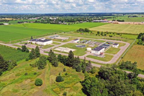 Aerial view of Springbrook Wastewater Plant
