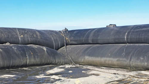 Geotextile tube wall joint