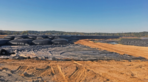 Geotextile Tube Wall Installation