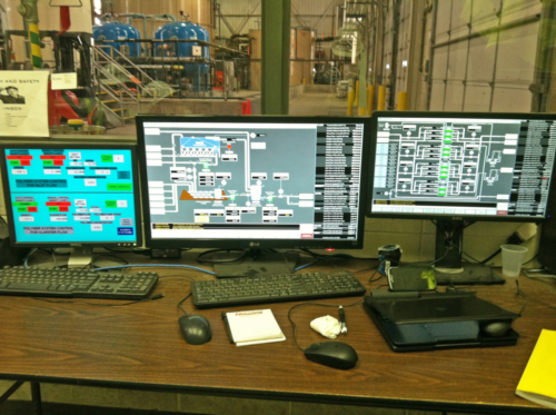 Operator interface to the wastewater treatment system PLC, 04-12-2013